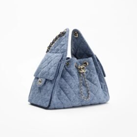 Chanel 25 Hobo Bag for Women – Luxury Caviar Jeans Shoulder Bag with Antique Gold Hardware in Pakistan