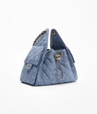 Chanel 25 Hobo Bag for Women – Luxury Caviar Jeans Shoulder Bag with Antique Gold Hardware in Pakistan