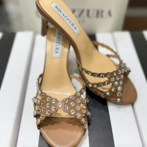 AQUAZZURA Tequila Mule 75 crystal embellished heels for women in Pakistan