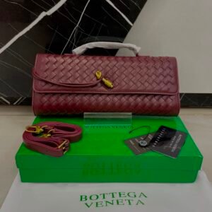 Bottega Veneta Andiamo Clutch Black Intrecciato Leather Pakistan by shop2door