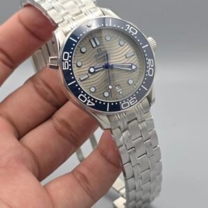 omega Grey Blue Diver Automatic – Steel Chain Edition Watch