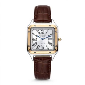 Emerald Santos ES-2031 men's watch with white dial and two-tone design
