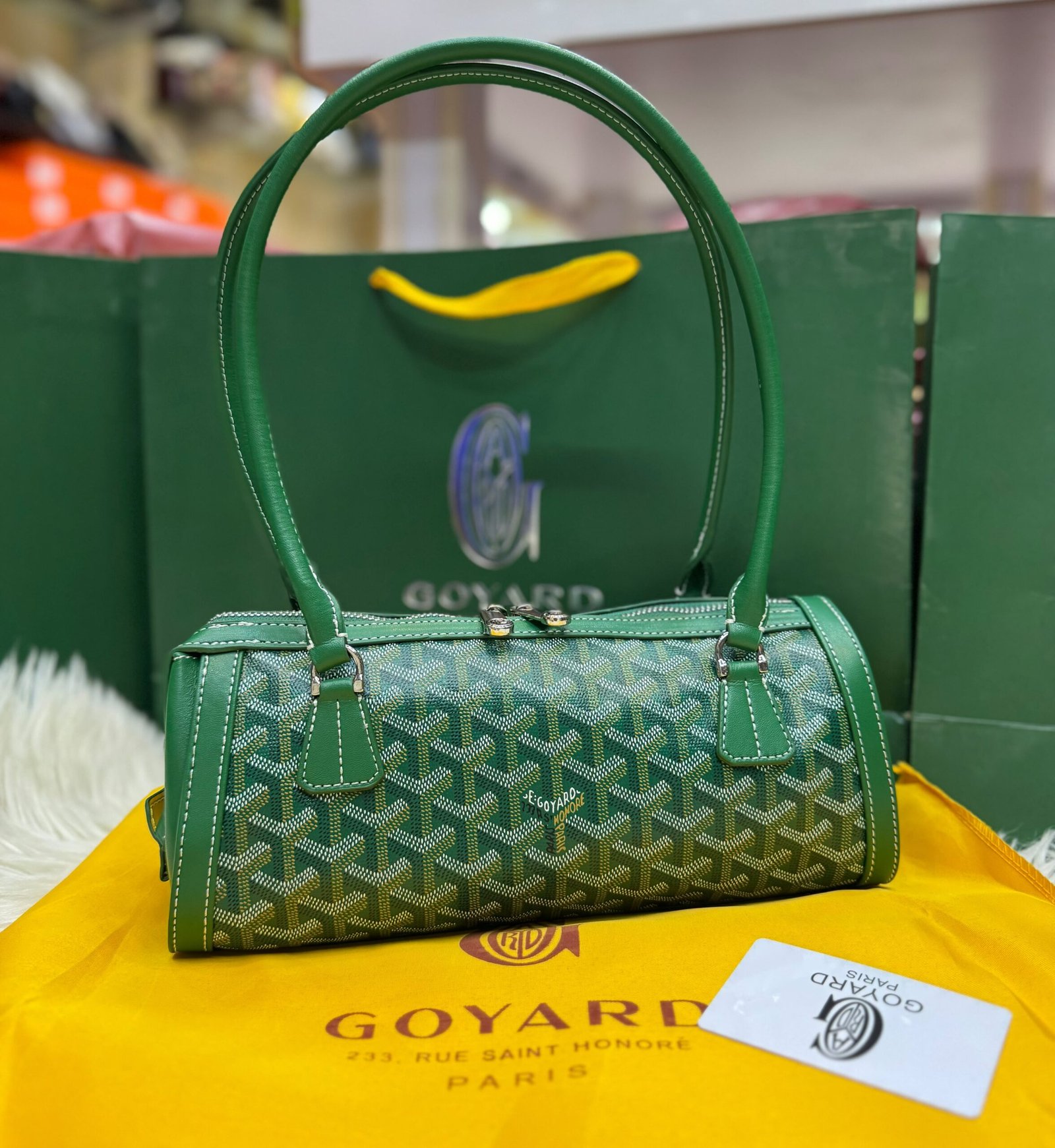 Maison Goyard Bonbonnière premium-quality baguette handbag with code embossing