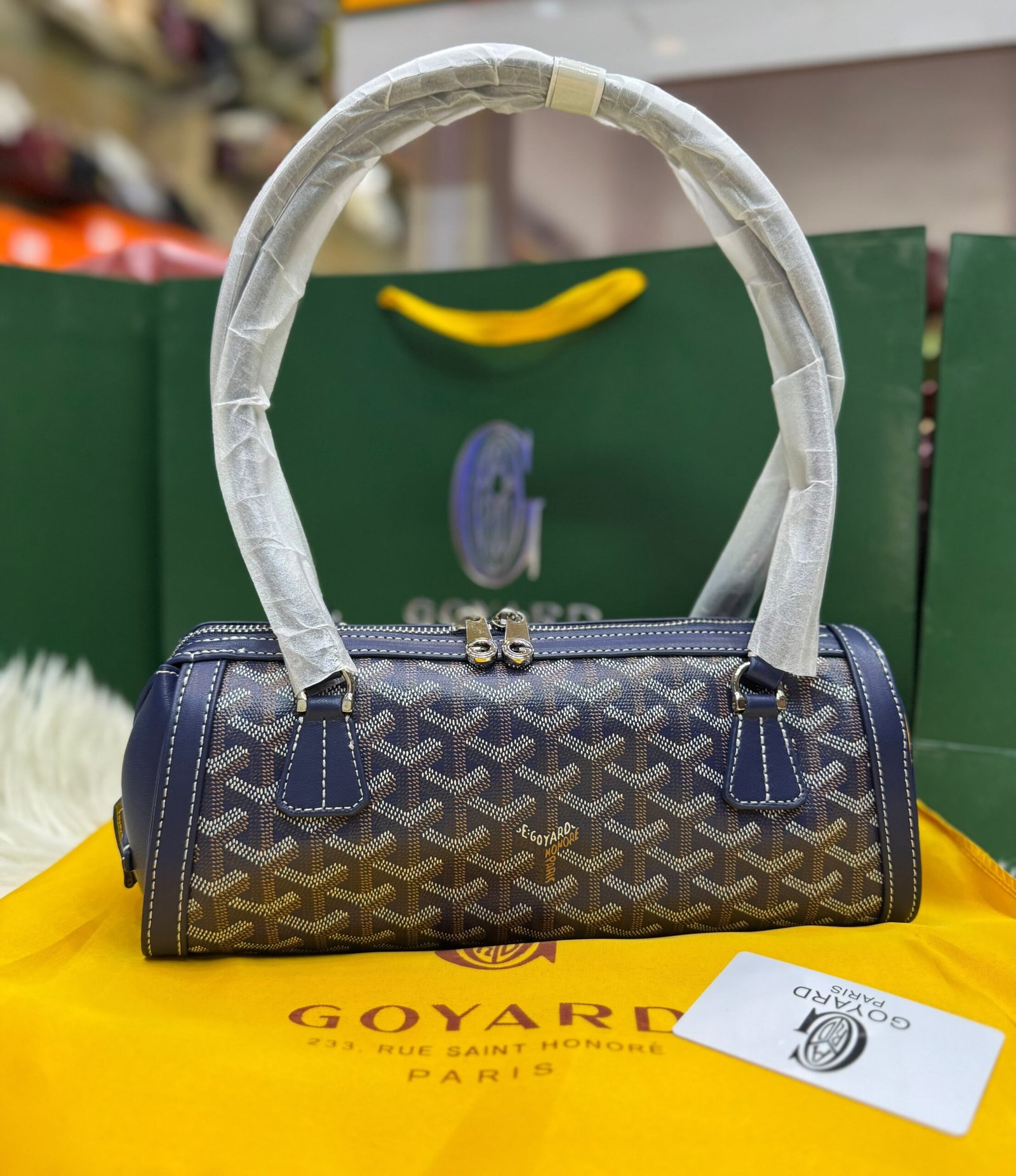 Maison Goyard Bonbonnière premium-quality baguette handbag with code embossing