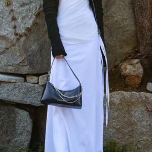 Charles & Keith Atwood Chain-Embellished Shoulder Bag with box and dust bag