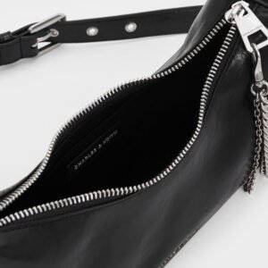 Charles & Keith Atwood Chain-Embellished Shoulder Bag with box and dust bag