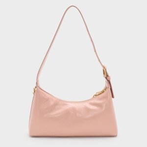 Charles & Keith Atwood Chain-Embellished Shoulder Bag with box and dust bag