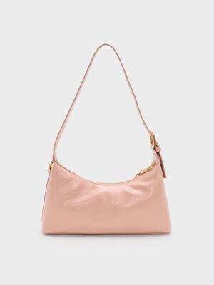 Charles & Keith Atwood Chain-Embellished Shoulder Bag with box and dust bag