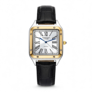 Emerald Santos ES-2031 men's watch with white dial and two-tone design