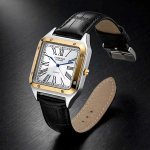 Emerald Santos ES-2031 men's watch with white dial and two-tone design